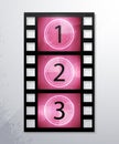 Vector icons of film. eps10, and transparency.