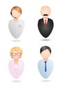 Vector business icons set. Operator, manager, secretary, boss. Royalty Free Stock Photo