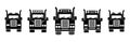 Vector icons, logo, truck sign, car black color . Royalty Free Stock Photo