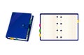 Vector icons with note book and organizer Royalty Free Stock Photo