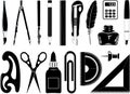 Vector icons of office tool Royalty Free Stock Photo