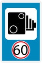 Vector road information sign icons Royalty Free Stock Photo
