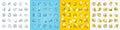 Vector icons set of Chemistry lab, New message and Time management line icons. For web app. Vector