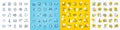 Vector icons set of Face id, People voting and Manager line icons. For web app. Vector