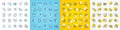 Vector icons set of Food delivery, Web search and Gpu line icons. For web app. Vector