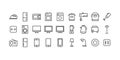 Vector icons set household appliances for home and office for use every day Royalty Free Stock Photo