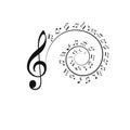 Vector icons set music note Royalty Free Stock Photo
