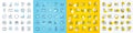 Vector icons set of Swipe up, Graph chart and Calendar line icons. For web app. Vector