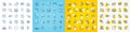 Vector icons set of Volunteer, Cursor and Teacher line icons. For web app. Vector