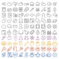 100 vector icons set