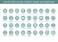 Vector icons for smart home automation