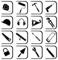 Vector icons of tool