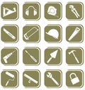 Vector icons of tool