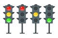Vector icons of traffic light Royalty Free Stock Photo