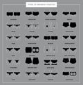 Types of female panties Royalty Free Stock Photo