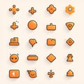 Vector icons for web and mobile applications. Colorful flat design Royalty Free Stock Photo