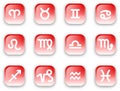 Vector icons for zodiac signs Royalty Free Stock Photo