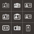 Vector id card icons set Royalty Free Stock Photo