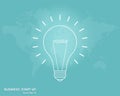 Vector idea and insight concept with light bulb Royalty Free Stock Photo