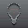 Vector idea light bulb icon banner template