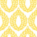 Vector Ikat seamless pattern in damask style. Royalty Free Stock Photo