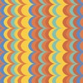 Vector ikat wave parrot feather seamless pattern