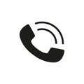 Vector illistration of simpe telephone tube icon. Isolated.
