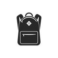 Vector illstration of backpack icon. Flat design. Isolated.