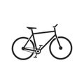 Vector illstration of bycicle icon. Flat design. Isolated. Royalty Free Stock Photo