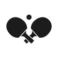 Vector illstration of ping-pong icon white background. Isolated. Royalty Free Stock Photo