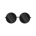 Vector illstration of rund sunglasses on white background. Isolated.