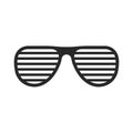 Vector illstration of shutter glasses icon on white background. Isolated.