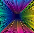 Vector illusive surreal art background for design like a hallucination drug trip surrealism, linear 3d trend. Fantastic