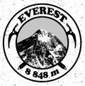 Vector illustation logo of Mount Everest Royalty Free Stock Photo