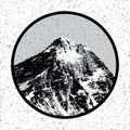 Vector illustation logo of Mount Everest, himalayas Royalty Free Stock Photo
