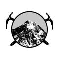 Vector illustation logo of Mount Everest Royalty Free Stock Photo