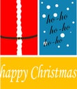 Vector illustraation. gretting card with text merry christmas Royalty Free Stock Photo