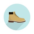 Vector illustraion for boot or winter shoe flat design