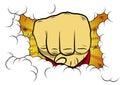 Vector illustrated comic book style cartoon clenched fist.