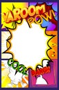 Comic pop art background with place for text. Royalty Free Stock Photo