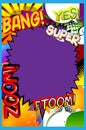 Comic pop art background with place for text. Royalty Free Stock Photo