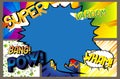 Comic pop art background with place for text. Royalty Free Stock Photo