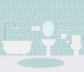 Vector illustratin for bathroom interior flat design apartment architecture