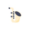Saxophone icon. Isolated music instrument Royalty Free Stock Photo