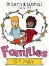 Happy Moms with their Daughter Celebrating International Day of Families, Vector Illustration Royalty Free Stock Photo