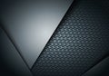 Vector illustration abstract background dark and black metal carbon fiber Royalty Free Stock Photo