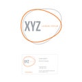 Vector illustration of business template. The brand of the company and the business card