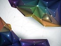 Vector illustration Abstract 3D Geometric, Polygonal, Triangle pattern in molecule structure shape Royalty Free Stock Photo