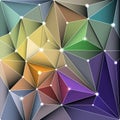 Vector illustration Abstract 3D Geometric, Polygonal, Triangle pattern in molecule structure shape Royalty Free Stock Photo