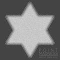 Vector illustration of abstract dotted symbol Star of David. Royalty Free Stock Photo